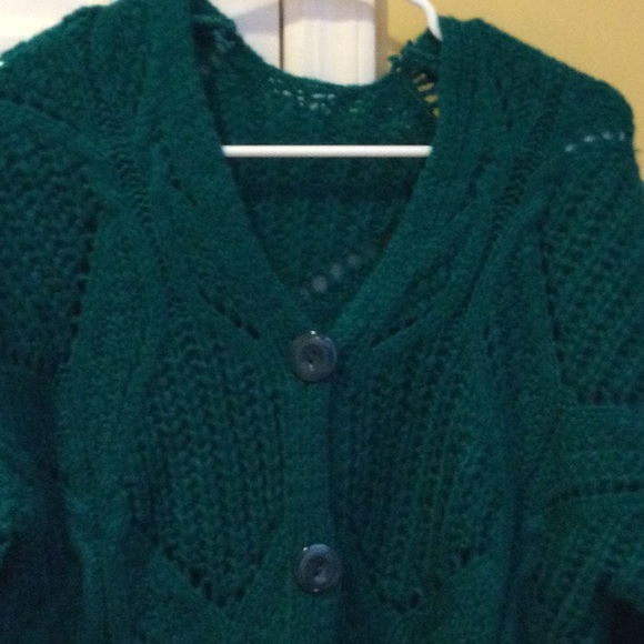 Teal cardigan, size small. - Picture 4 of 6